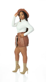 Baddie Girl Shorts (Brown)