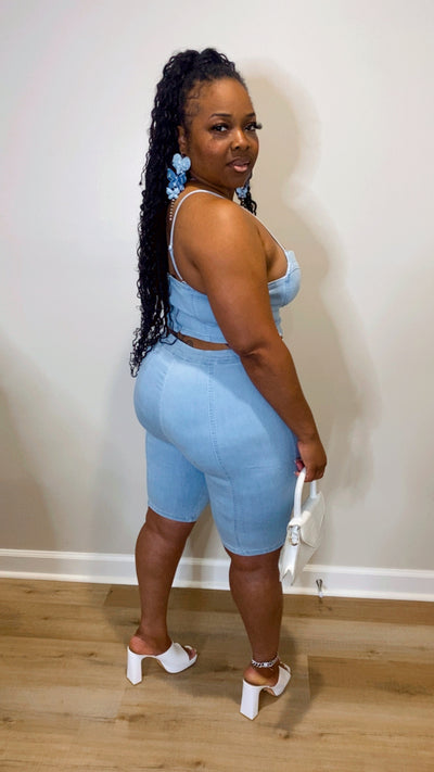 Denim Babe Set (LT Denim)