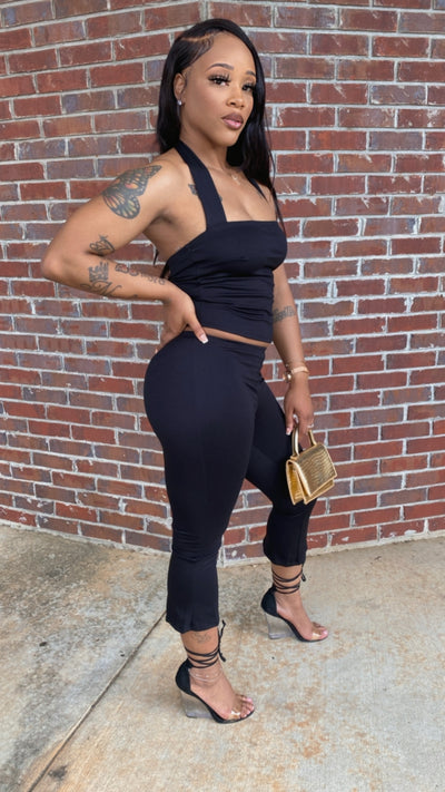 Jazzy Halter Set (Black)