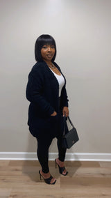 Comfy Cardigan Set (Black)