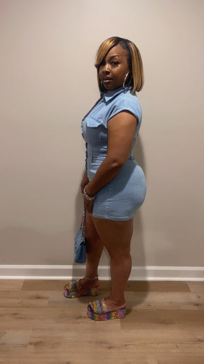 Risky Denim Romper