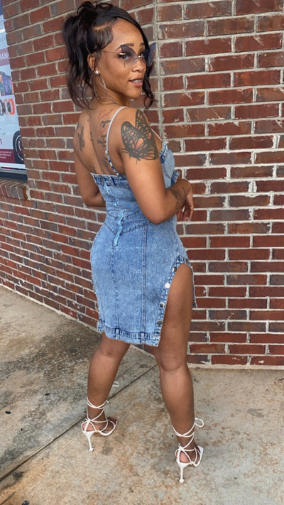 Denim Split Dress