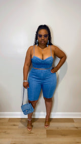 Denim Babe Set (Med Denim)