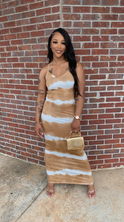 Tie Dye Maxi (Khaki)