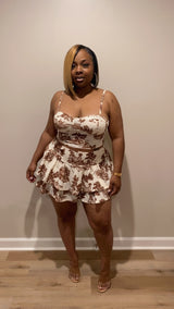 Lotus Skirt Set (Brown)