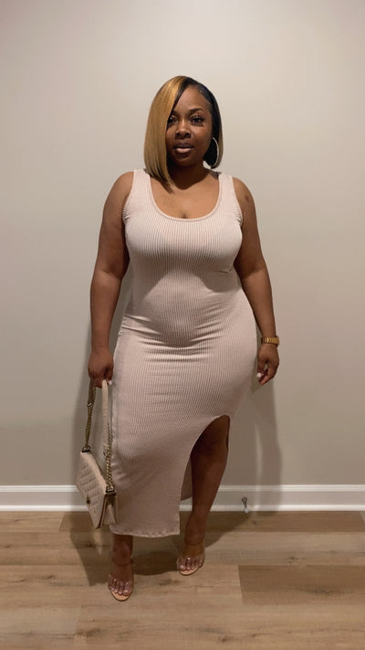 Spring It Dress (Nude)