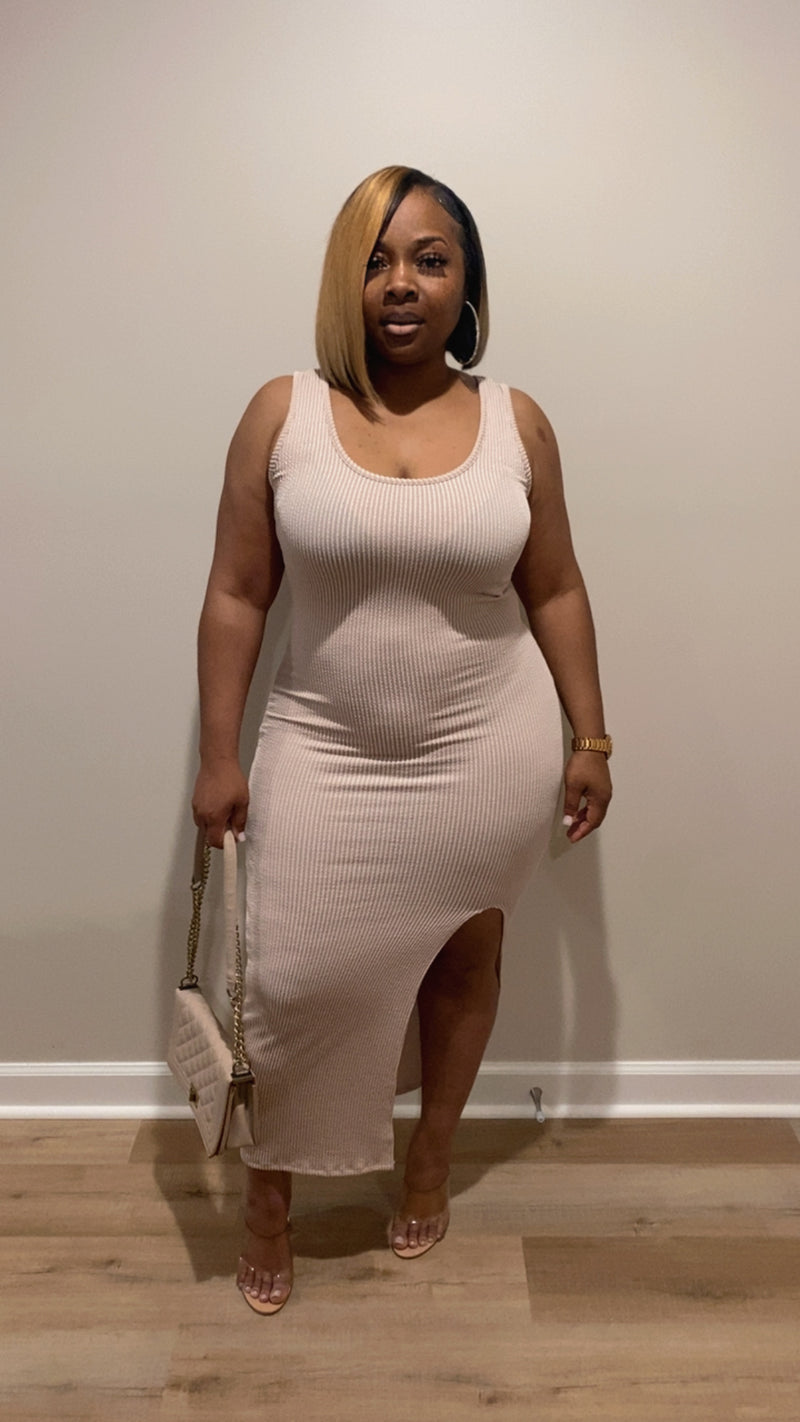 Spring It Dress (Nude)