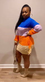 Vibrant Sweater Dress