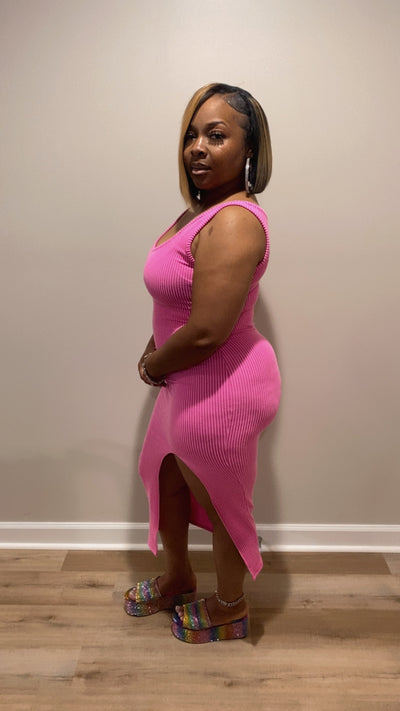 Spring It Dress (Fuchsia)