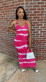 Tie Dye Maxi (Fuchsia)