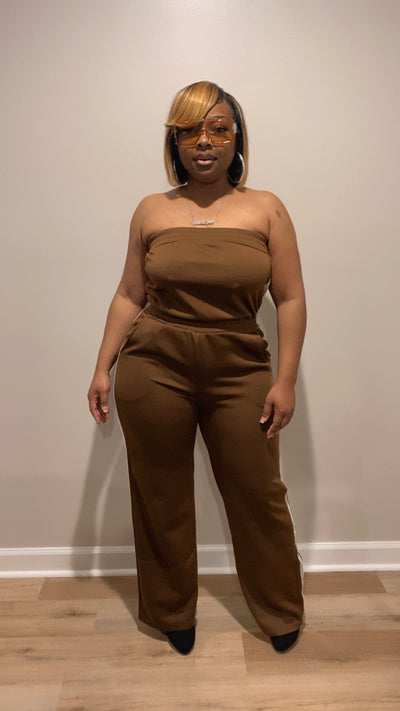 Swaggy Tube Jumpsuit (Brown)