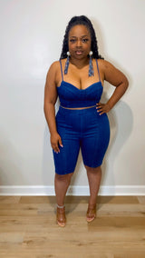 Denim Babe Set (Dark Denim)