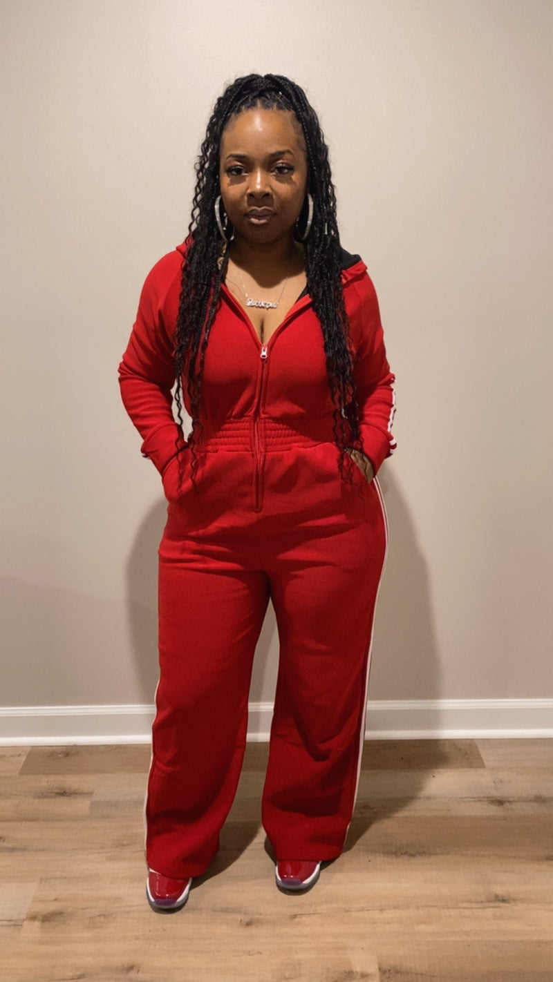 Swaggy Chill Jumpsuit (Red)