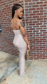 Ribbed Tube Set (Taupe)