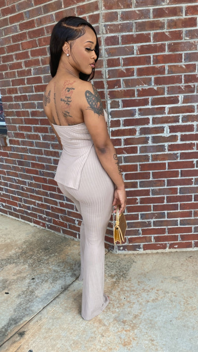 Ribbed Tube Set (Taupe)