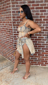 Denim Split Set