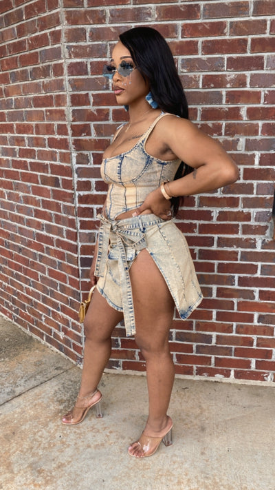 Denim Split Set