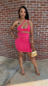 Baddie Body Dress (Fuchsia)