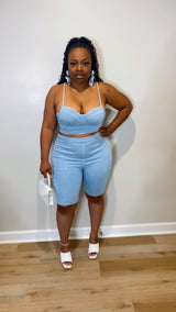 Denim Babe Set (LT Denim)