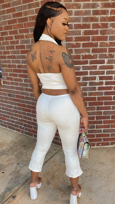 Jazzy Halter Set (White)