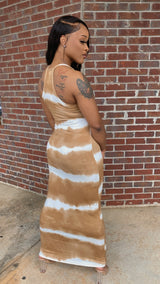 Tie Dye Maxi (Khaki)