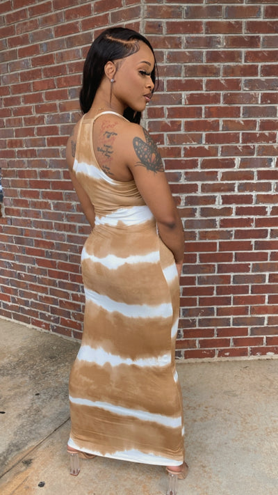 Tie Dye Maxi (Khaki)