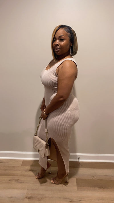 Spring It Dress (Nude)