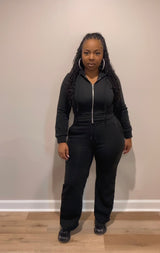 So Hood Jogger Set (Black)