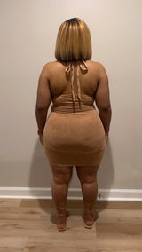 Cargo Halter Dress (Sand)