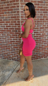 Baddie Body Dress (Fuchsia)