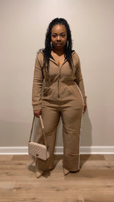 Swaggy Chill Jumpsuit (Mocha)