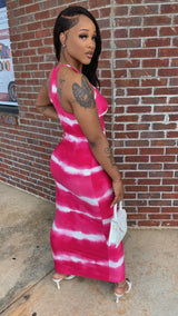 Tie Dye Maxi (Fuchsia)