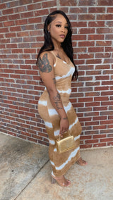 Tie Dye Maxi (Khaki)