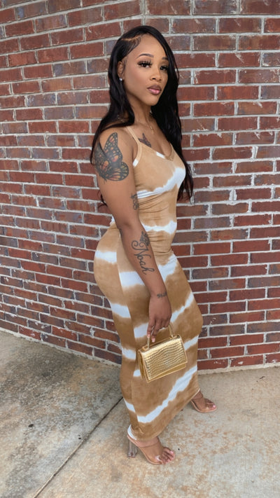 Tie Dye Maxi (Khaki)