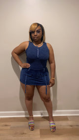 LeeLee Skort Set (Navy)