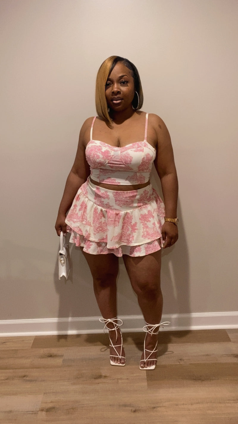 Lotus Skirt Set (Pink)