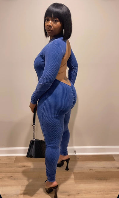 Open Back Jumpsuit (Very Navy)