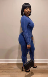 Open Back Jumpsuit (Very Navy)