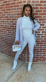 Cozy Cardigan Set (Lt Grey)