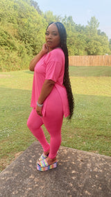 So Chill Baddie Set (Fuchsia)