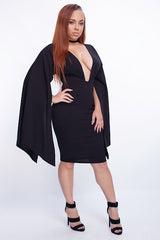 Bell Sleeve Body-Con Dress