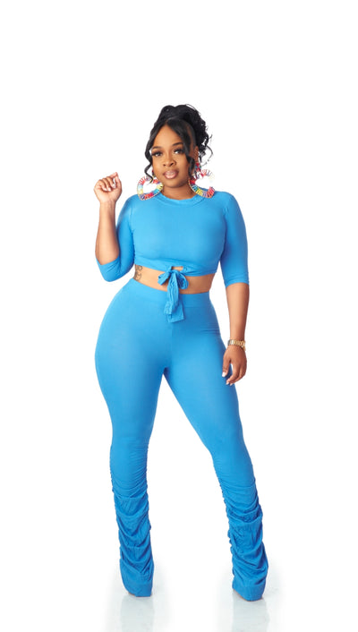 Ribbed Baddie Set (Blue)