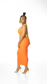 Halle Babe Dress (Orange)