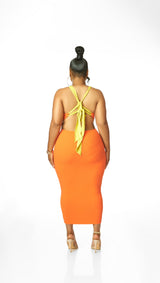 Halle Babe Dress (Orange)