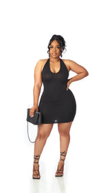 Halter Body Dress (Black)