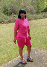 So Chill Short Set (Fuchsia)