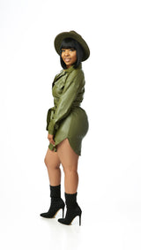 Bad To The Bone Dress (Olive)
