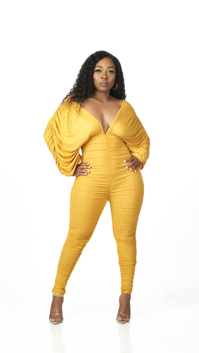 Let It Flow Jumpsuit (Mustard)