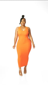 Halle Babe Dress (Orange)