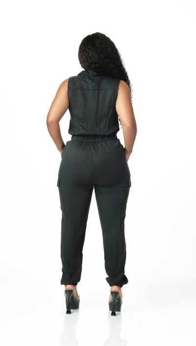 Cargo Fly Jumpsuit (Black)